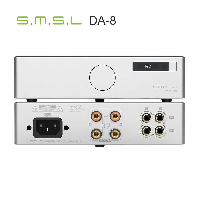 SMSL DA 8 ICEpower50ASX2 NJW1194 50 Вт настольная акустическая система 2 0 канальный Hi Res цифровой