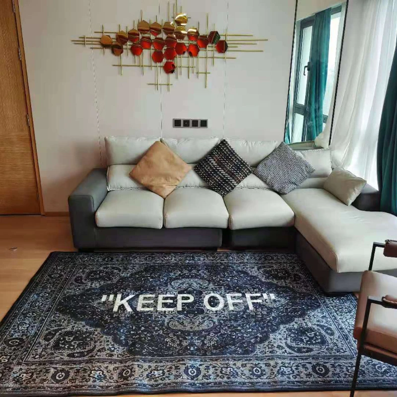 KEEP OFF Printed Floor Mat Living Room Area Rugs Bedroom Bedside Bay Window Carpet