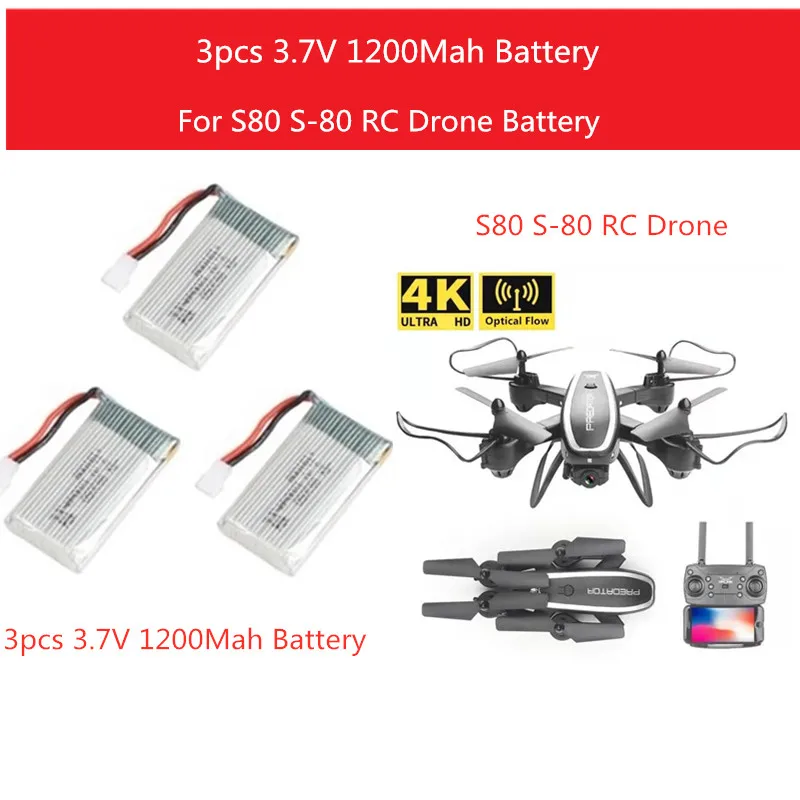 

Original 3.7V 1200Mah Battery Propeller for S80 S-80 WIFI FPV RC Drone S80 Accessories