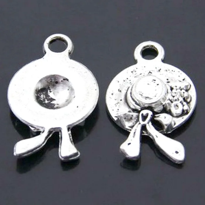 

8pcs/Lot 25x15mm Antique Silver Color Cap For Girl Women Charms Pendant For Jewelry Making DIY Jewelry Findings