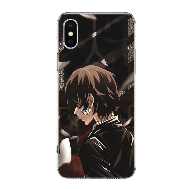 Anime Bungou Stray Dogs Dazai Osamu black Phone Case For iPhone 14 11 12 13 Pro Max Xr X Xs Mini 8 7 Plus 6 6S SE 5S Soft Fundas