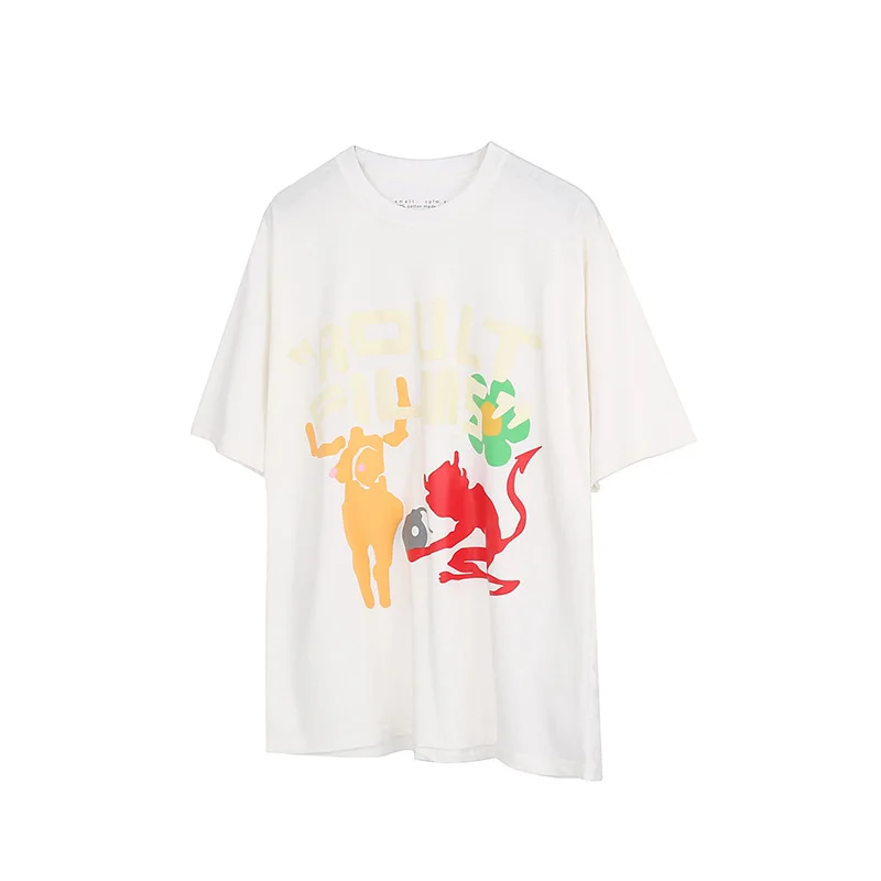 

2021 New CPFM.XYZ Adult Films Tee Men Women Top quality Black White Three-dimensional Foaming Little Devil Bomb T-shirts TX245