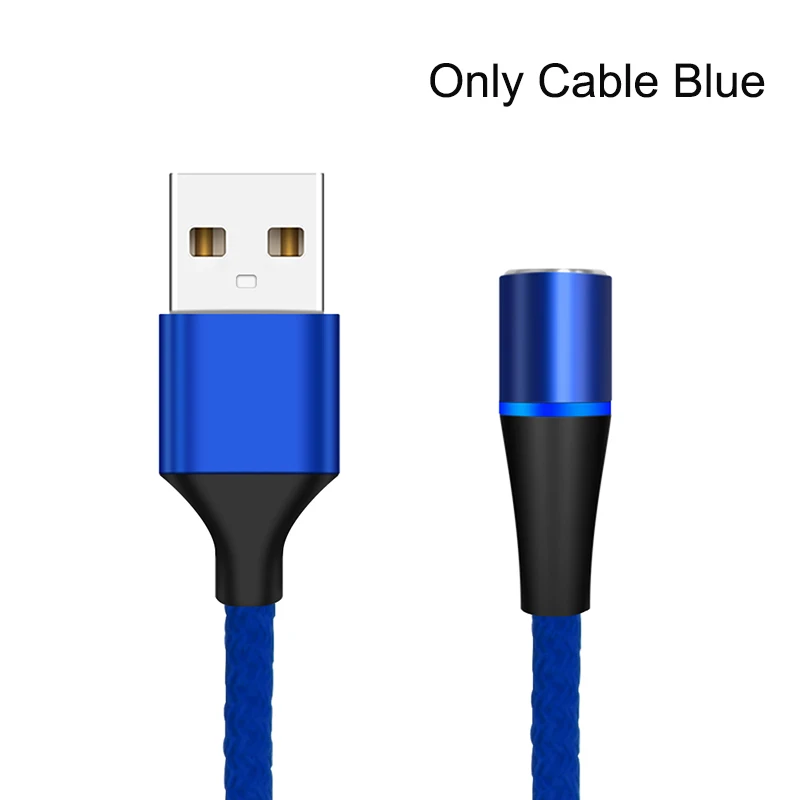 Only Cable Blue Магнитный usb-кабель для быстрой зарядки USB type C кабель магнитное зарядное устройство Micro usb кабель для телефона USB шнур поддержка передачи данных - Цвет: Only Cable Blue