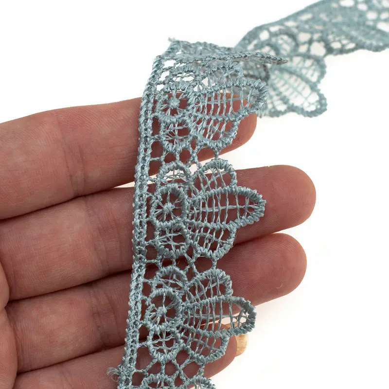 Кружевная ткань разноцветная с волнистым узором шириной 2 5 см 11 ярдов/партия |