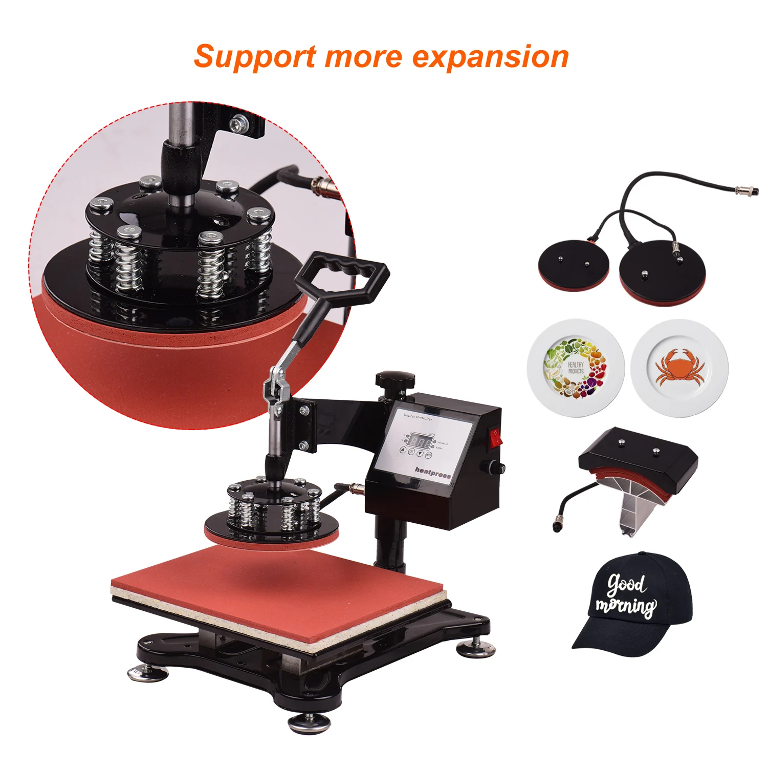 Термопресс 5 в 1 машина для сублимации передачи тепла вращение на 360 градусов