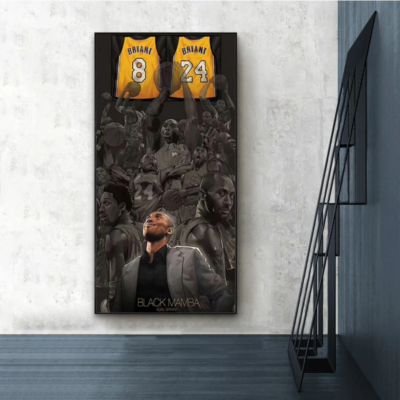 

Kobe Bryant Retirement Posters And Prints Black And White Canvas Painting Home Decoration Pictures For Wall Art Boys Room Decor