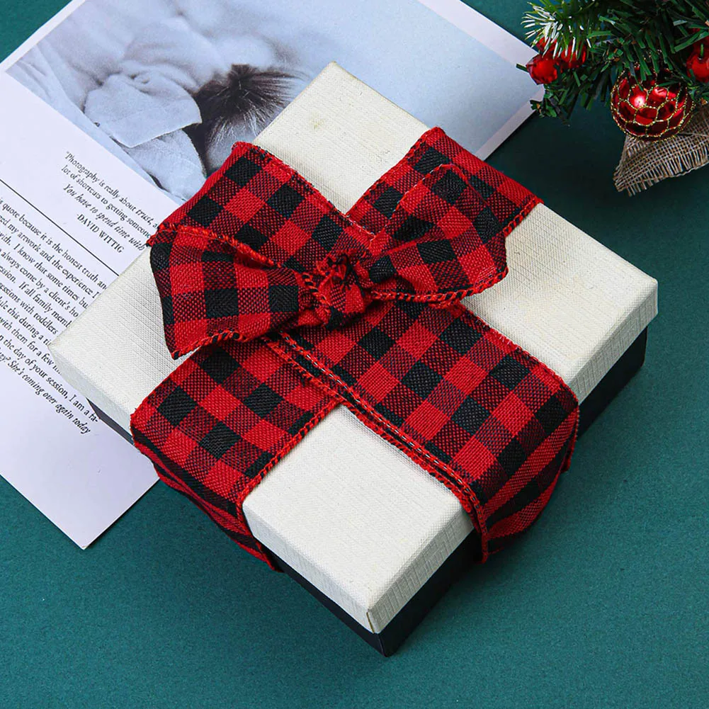 Горячая новинка 5 см/6 3 см широкая клетчатая лента для цветов сделай сам