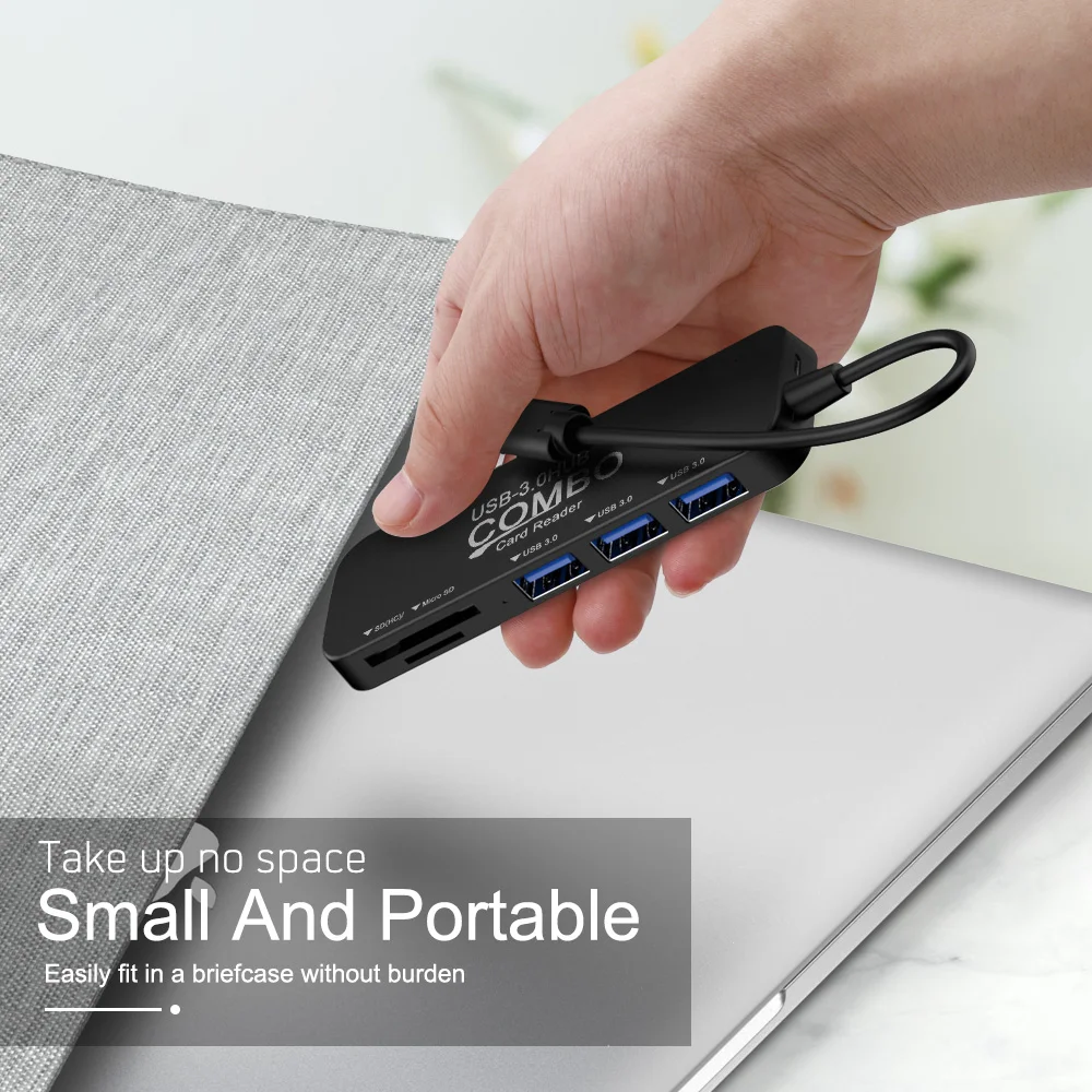 Мини USBC концентратор типа C для мульти USB 3 0 TF/SD кард-ридер Micro Charge быстрая скорость