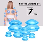 7 шт. баночки Премиум прозрачные вакуумные баночки для массажа антицеллюлитный вентоза для тела чашки для похудения китайская терапия