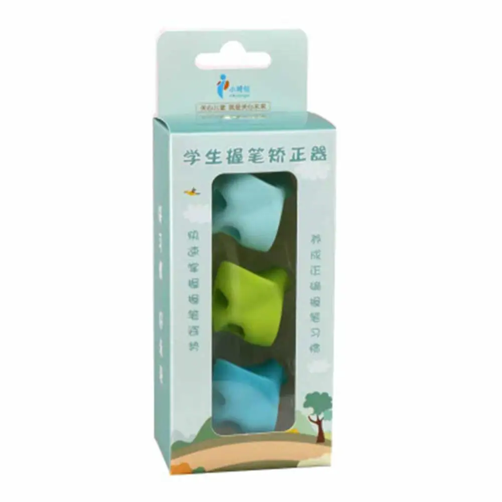 3 шт./компл. милый силиконовый карандаш с рукояткой для начинающих