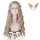 70 см длинный парик с ушками Галадриэль женщины девочка ролевая игра светлые волнистые волосы Elf Queen Cate Blanchett Необычные парики + шапочка для парика