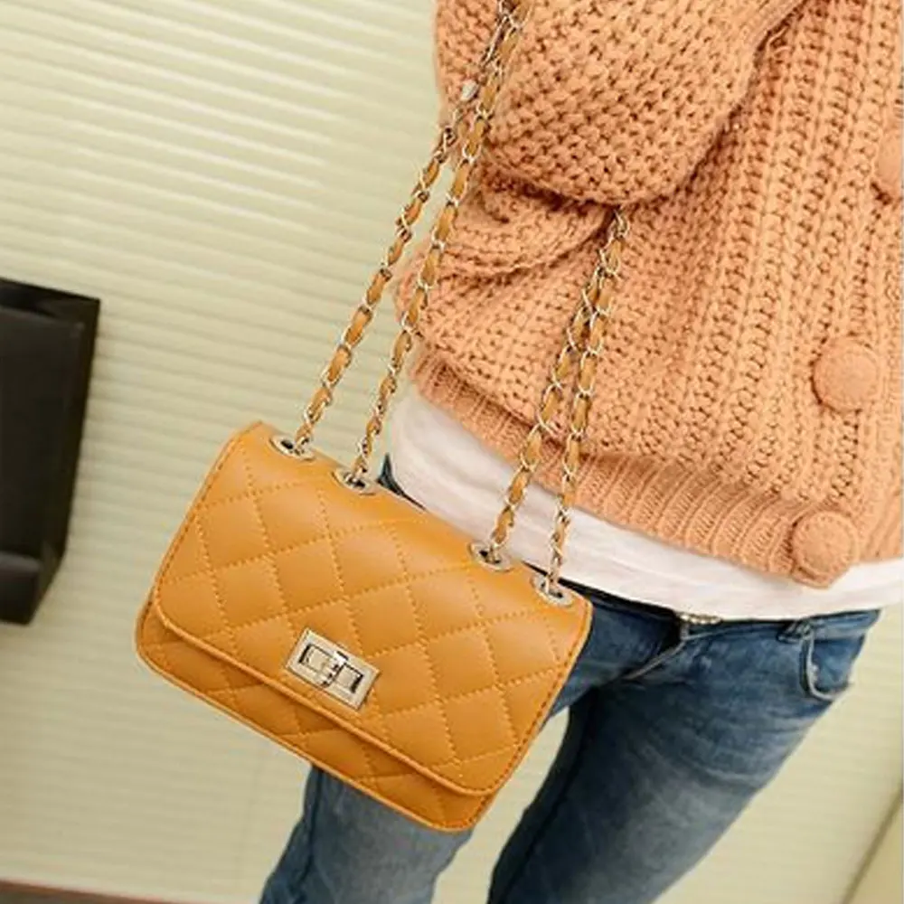 

Fashion Women's Small Crossbody Handbag Quilted Purse Bag with Chain Shoulder Strap Handbags