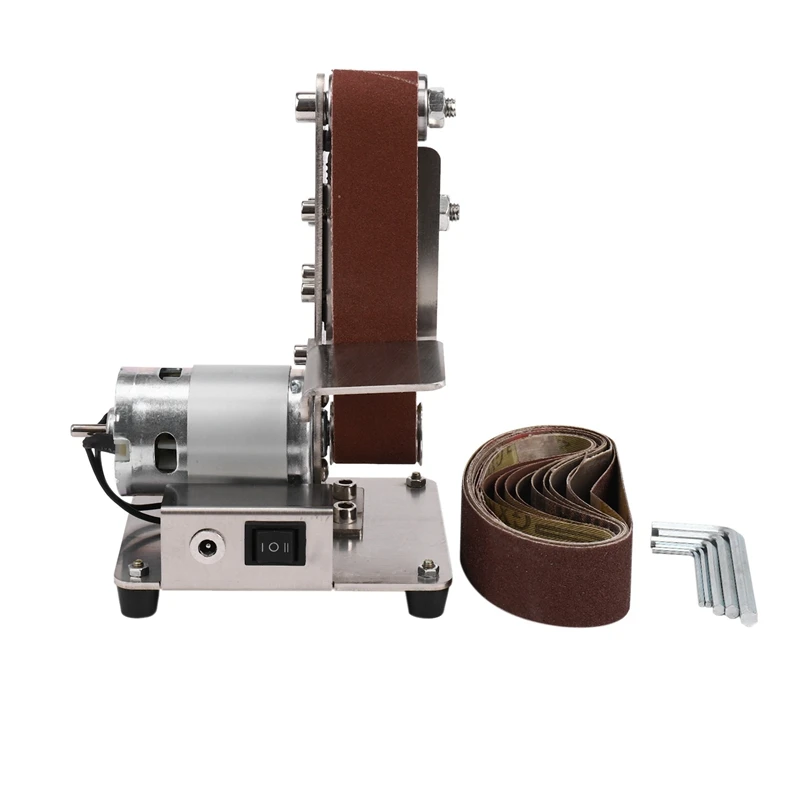 

350W Mini Electric Belt Machine Sander Sanding Grinding Polishing Machine Abrasive Belts Grinder DIY Polishing Cutter Edges