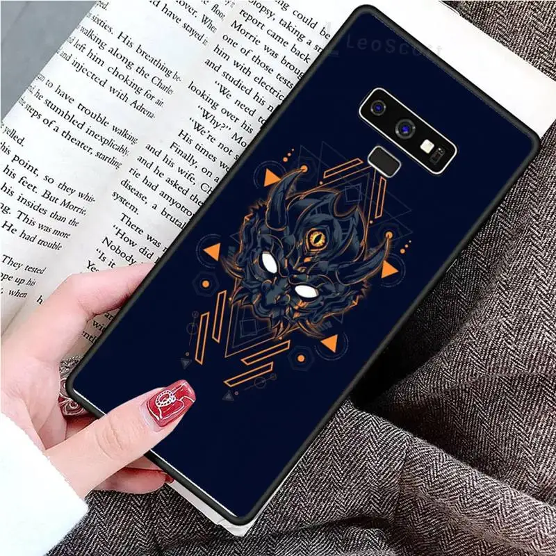 

Japan samurai oni mask Phone Case For Samsung Galaxy S8 S9 S10 Plus S10E Note 3 4 5 6 7 8 9 10 Pro Lite Cover Funda Shell Coque