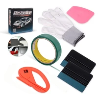 foshio 50m vinyl car wrap knifeless tape design linecar sticker film wrapping squeegee cutter gloves tools kit auto accessories