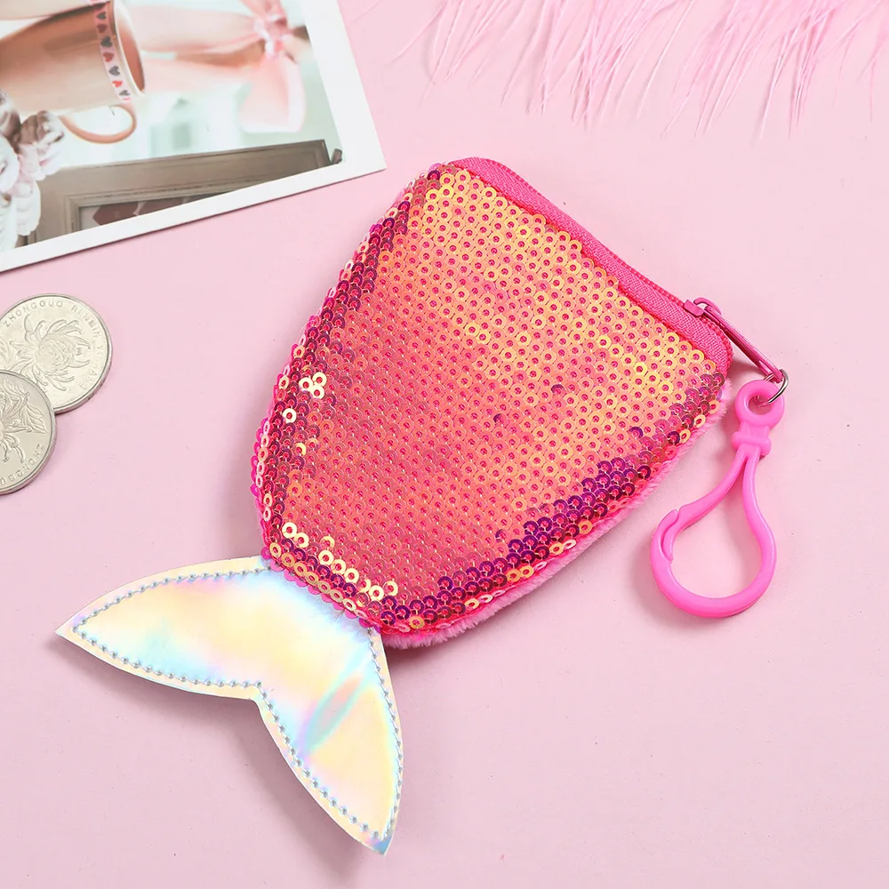 Женский кошелек с блестками и хвостом русалки повседневные сумки женский