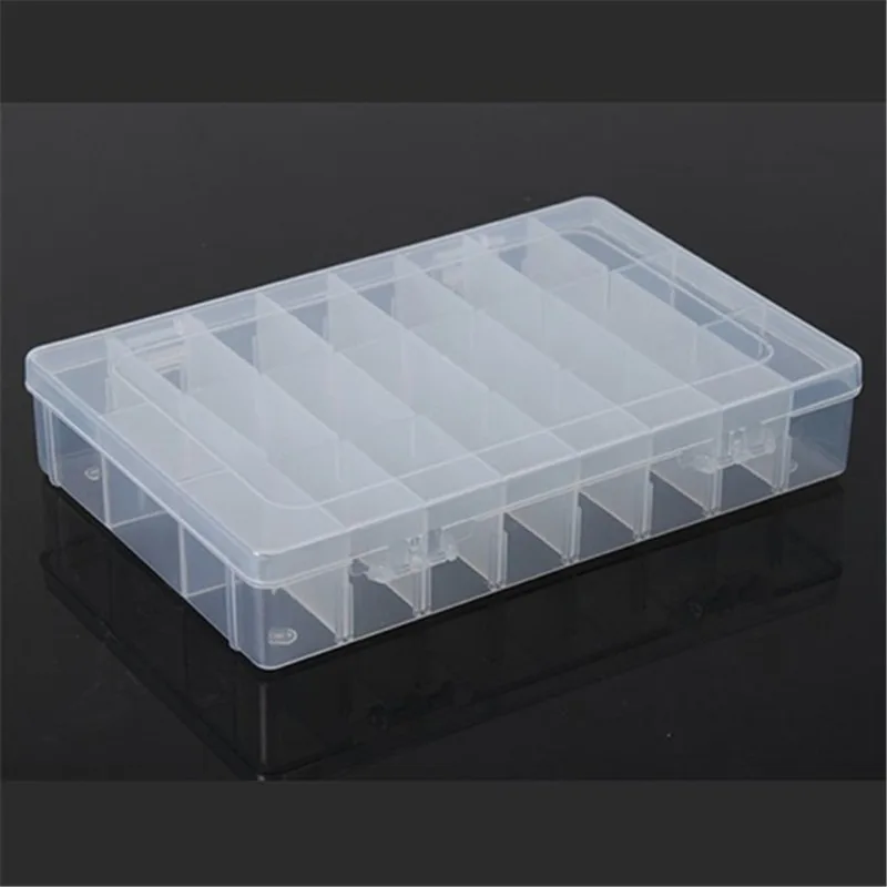 Transparent Plastic Storage Jewelry Box Compartment Container For Beads Earring Rectangle Case Medicine | Дом и сад