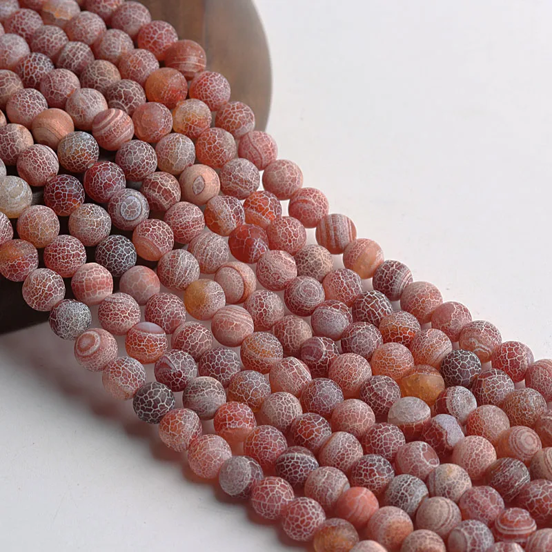 

Natural Weathered Agate Bead Strands, Frosted, Dyed, Round, Indian Red, 4~4.5mm, Hole: 1mm, about 95pcs/strand, 14.6 inches