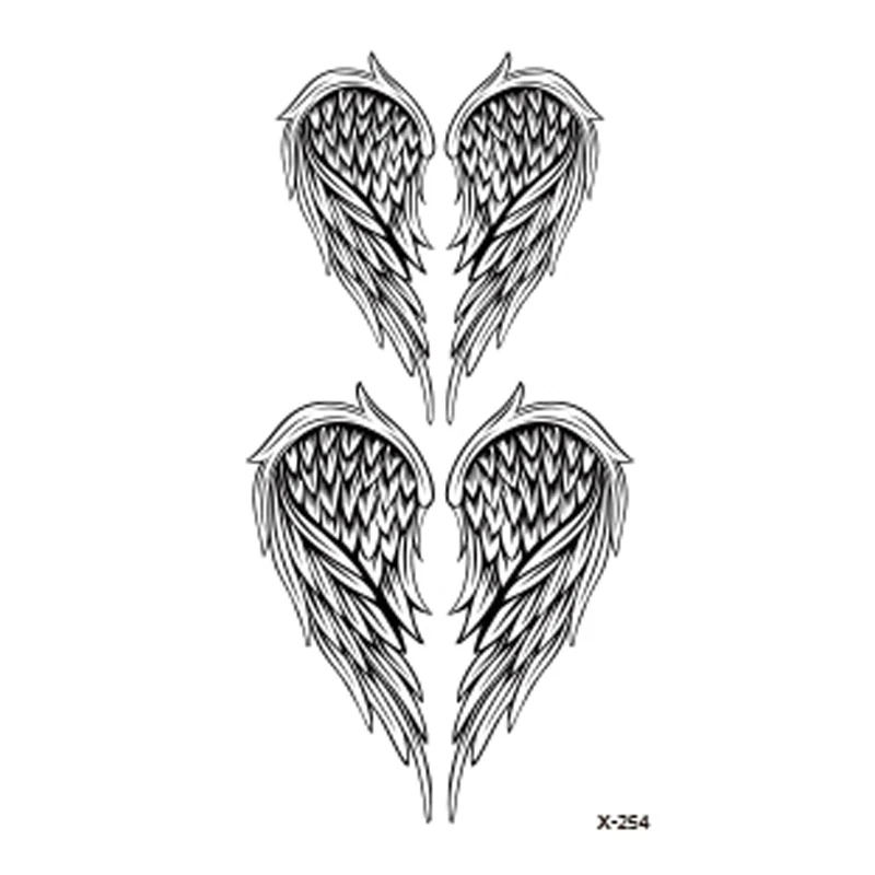 Модные стикеры Wyuen с татуировками в виде крыльев перо любовь водонепроницаемая