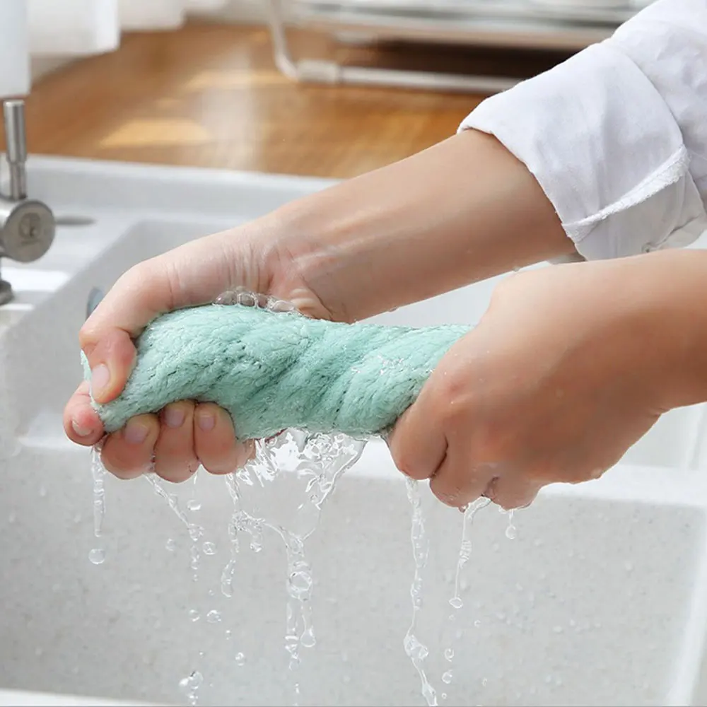 Двухслойная Абсорбирующая Толстая Чистящая салфетка антипригарная для мытья