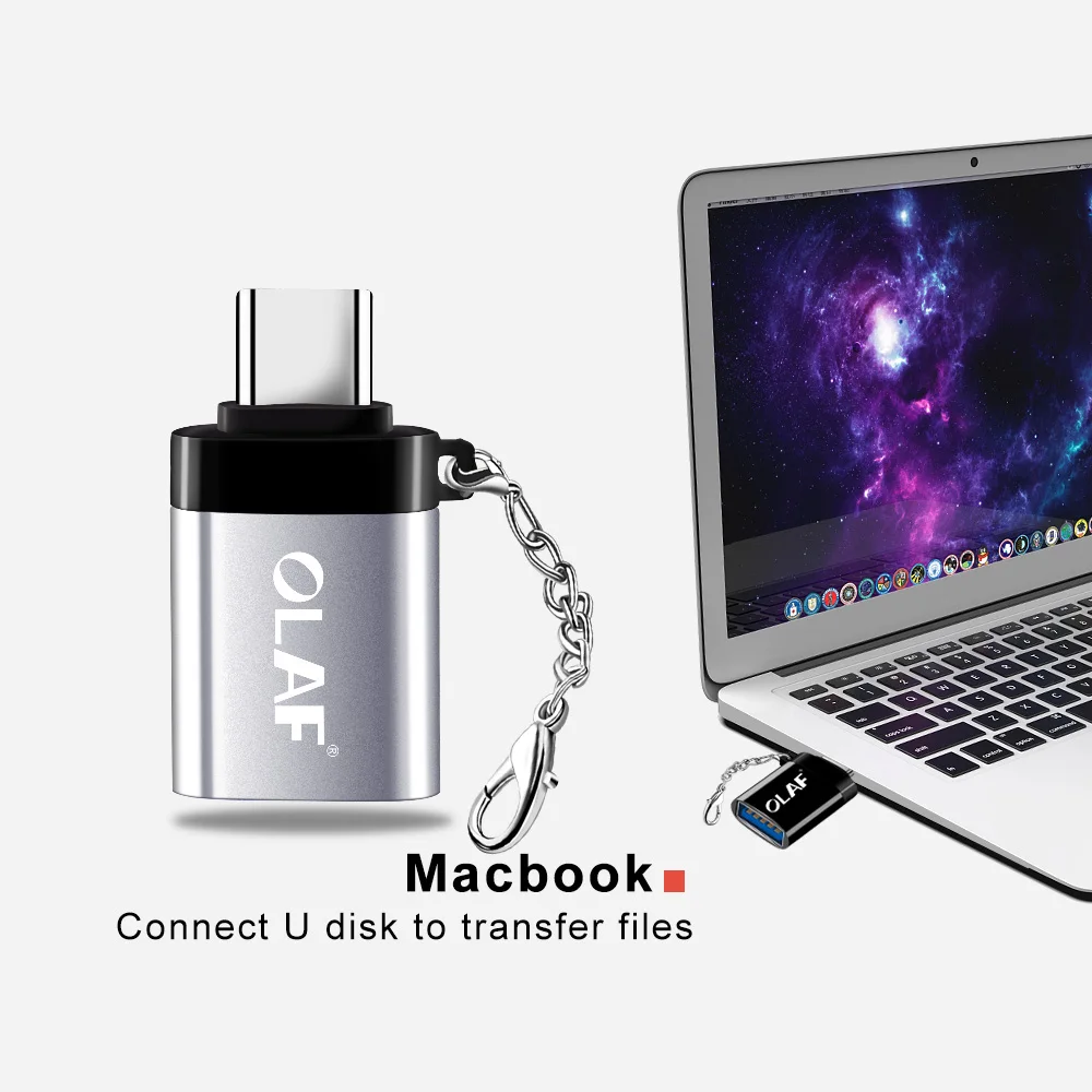 Olaf usb type C OTG адаптер USB C зарядный кабель для передачи данных для Macbook samsung S10 S9 S8 huawei Xiaomi Mi9 USB для type-c OTG