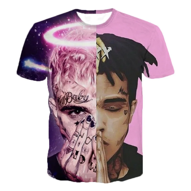 Футболка Xxx Tentacion свитшот пуловер с 3D принтом в стиле рэпера Лил Пип Повседневная