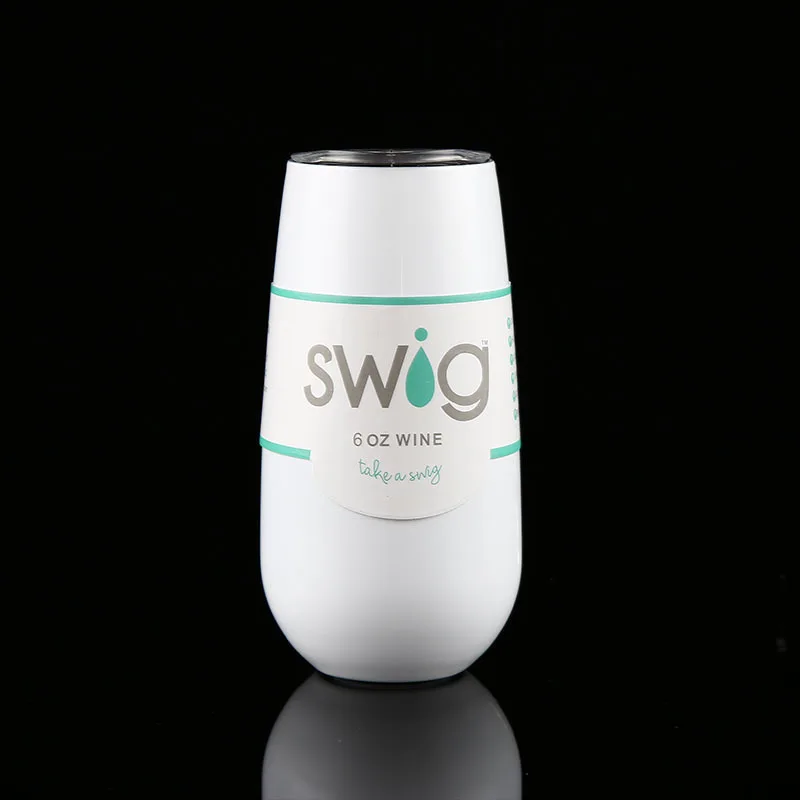 Stemless Swig винные чашки 6 унций стакан чашка из нержавеющей стали для шампанского термос Termo Vaso a o Inox