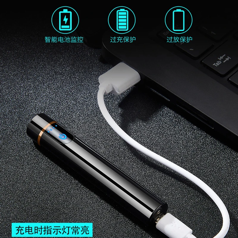 Новинка USB зарядка Электронная Зажигалка Ветрозащитная креативная сенсорная