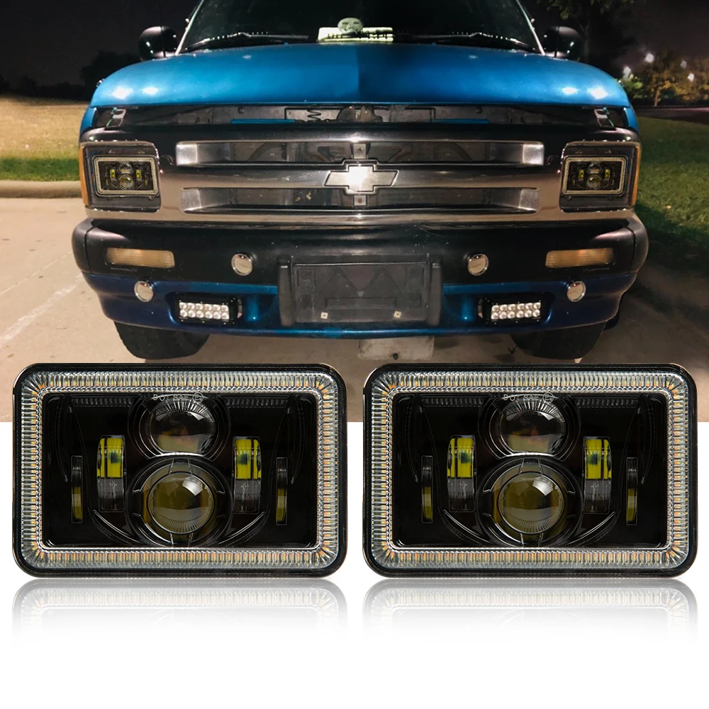 4х6 стеклянная рамка для автомобильная светодиодная головная светильник