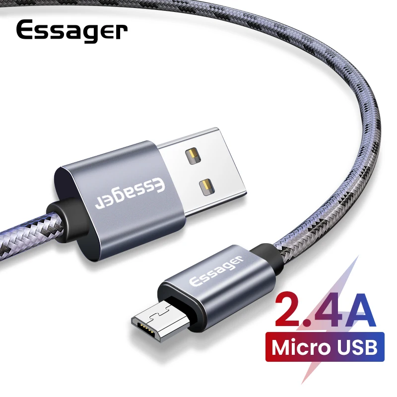 Кабель Micro USB Essager для быстрой зарядки и передачи данных 2 м|Кабели мобильных