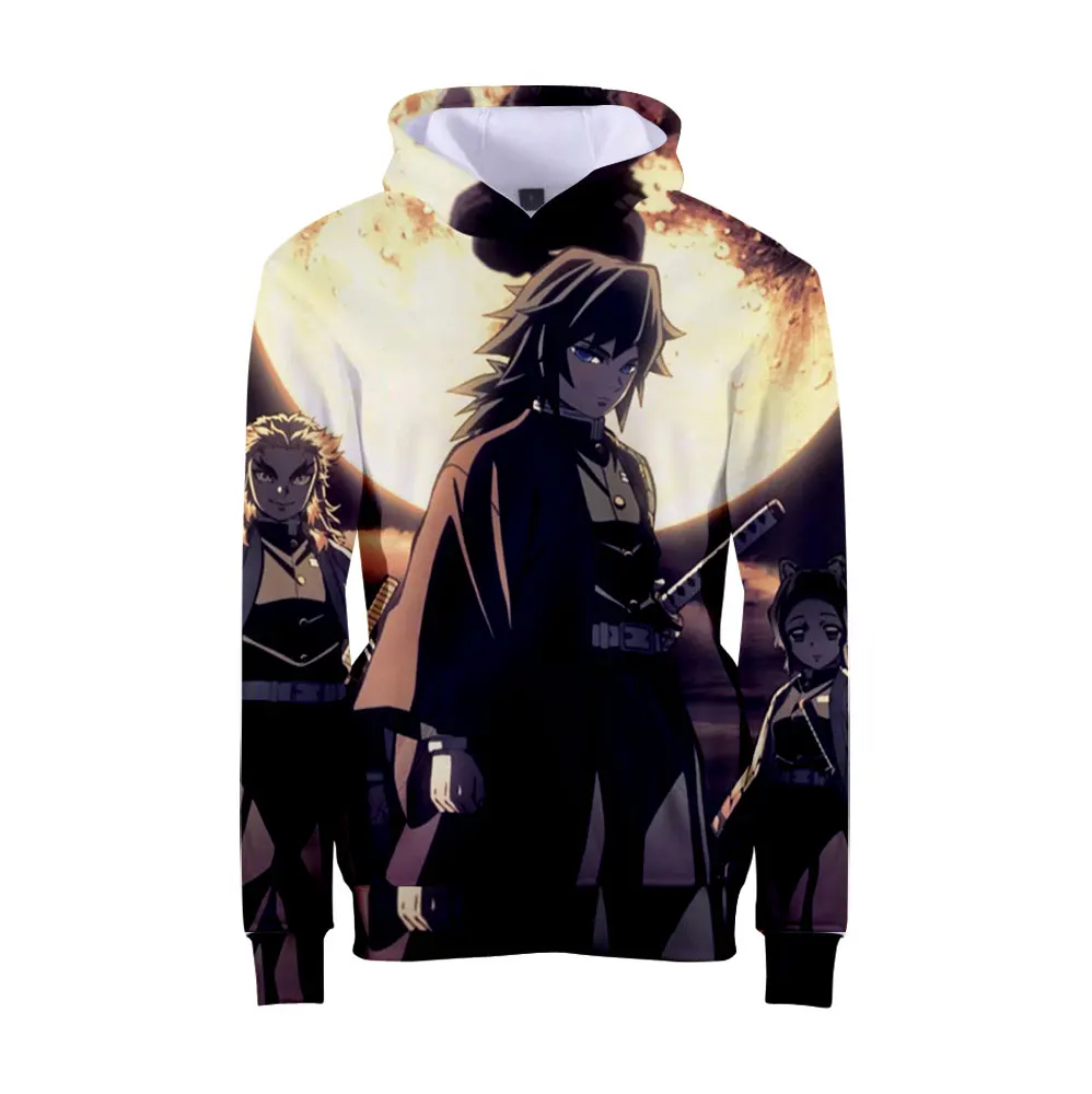 Demon Slayer уличная одежда Аниме танджиро и незуко толстовка с капюшоном для мужчин