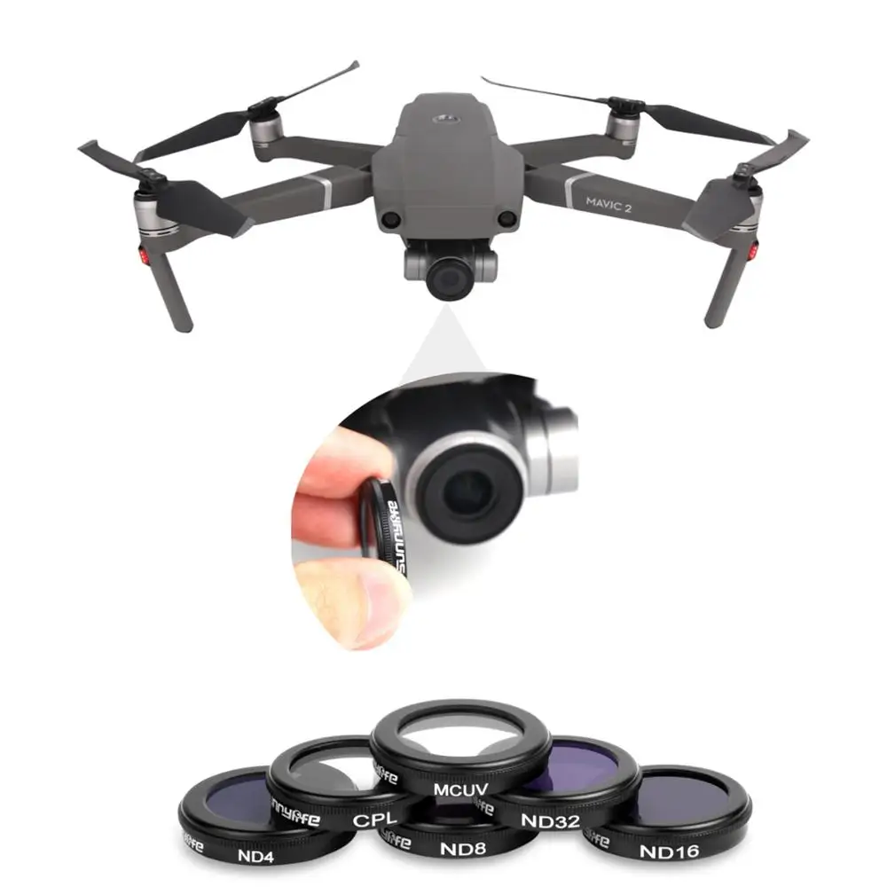 Фильтр объектива камеры Sunnylife 2 Zoom CPL фильтры MCUV ND4 8 16 32 ND фильтр для DJI Mavic Drone детали