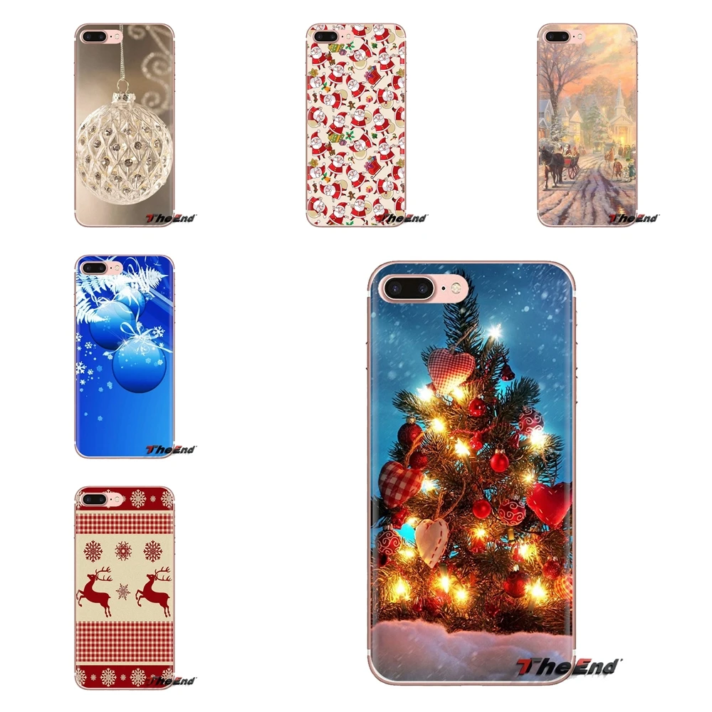 For Samsung Galaxy S3 S4 S5 Mini S6 S7 Edge S8 S9 S10 Plus Note 3 4 5 8 9 Christmas Reindeers Tree New Year Silicone Phone Cover |