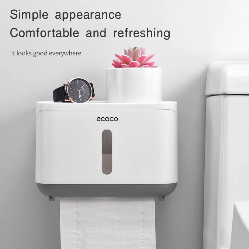 Настенный держатель для туалетной бумаги водонепроницаемый поднос в рулоне