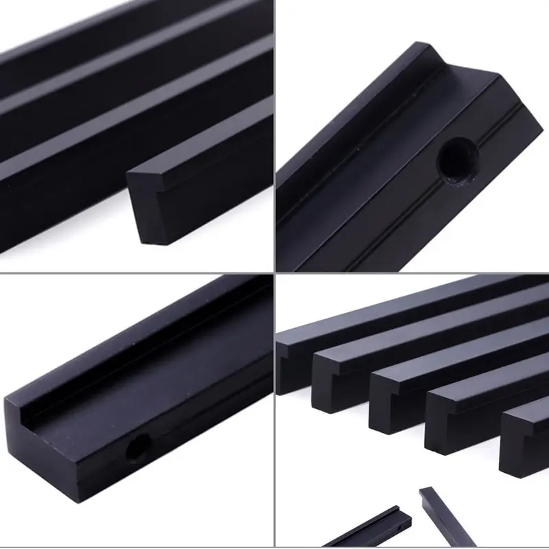 1 шт. ручка для шкафа дверная черная выдвижная кухонного Ручка ящика Мебельная