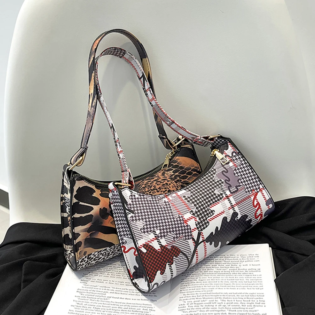 

Винтажные женские Сумки из искусственной кожи с принтом, новые модные сумки на плечо, повседневные женские простые сумки для подмышек, мале...