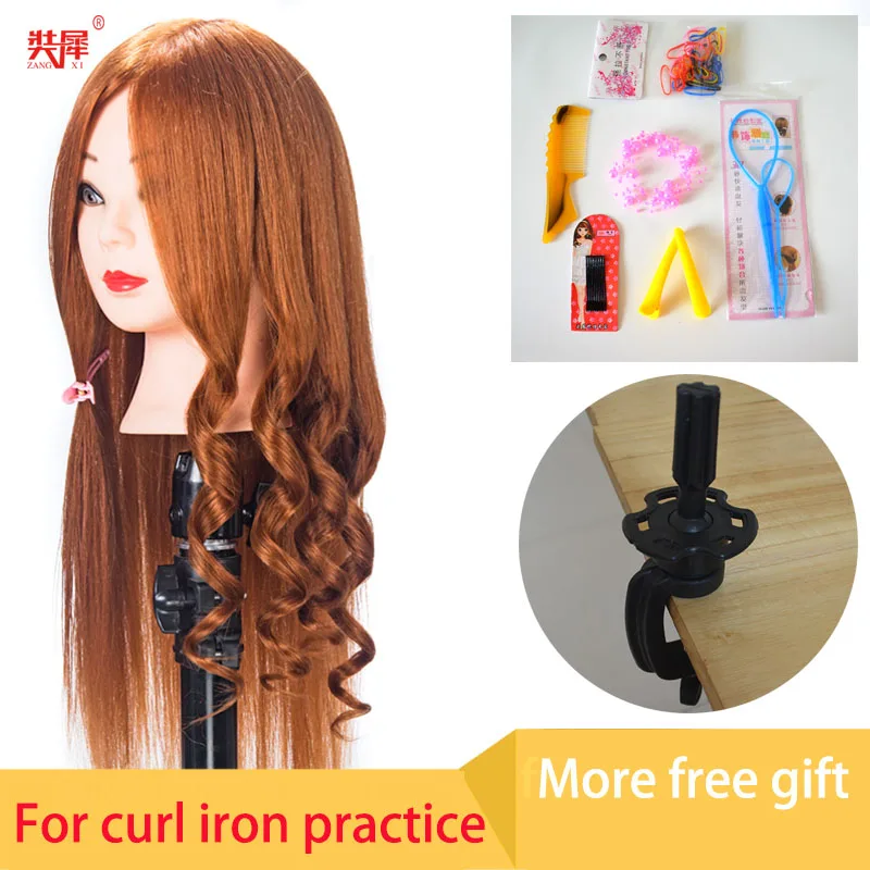 Training head mannequins for sale 80% real gold hair doll head for curl iron hairstyle practice oefenhoofd kapper maniquin head