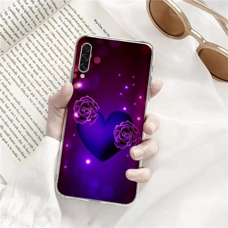 

Love pattern cute Phone Case Transparent for Samsung A71 S9 10 20 HUAWEI p30 40 honor 10i 8x xiaomi note 8 Pro 10t 11