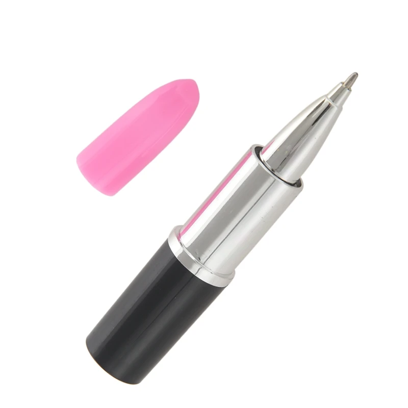 Ручка шариковая ручка губная помада форма розовый цвет чернильный синий |