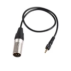 Сбалансированный аудиокабель Canfon 3,5 мм с фиксацией на выходе TRS к XLR, совместимый с беспроводным микрофоном SONY V1D11D21 Sennheiser Shure