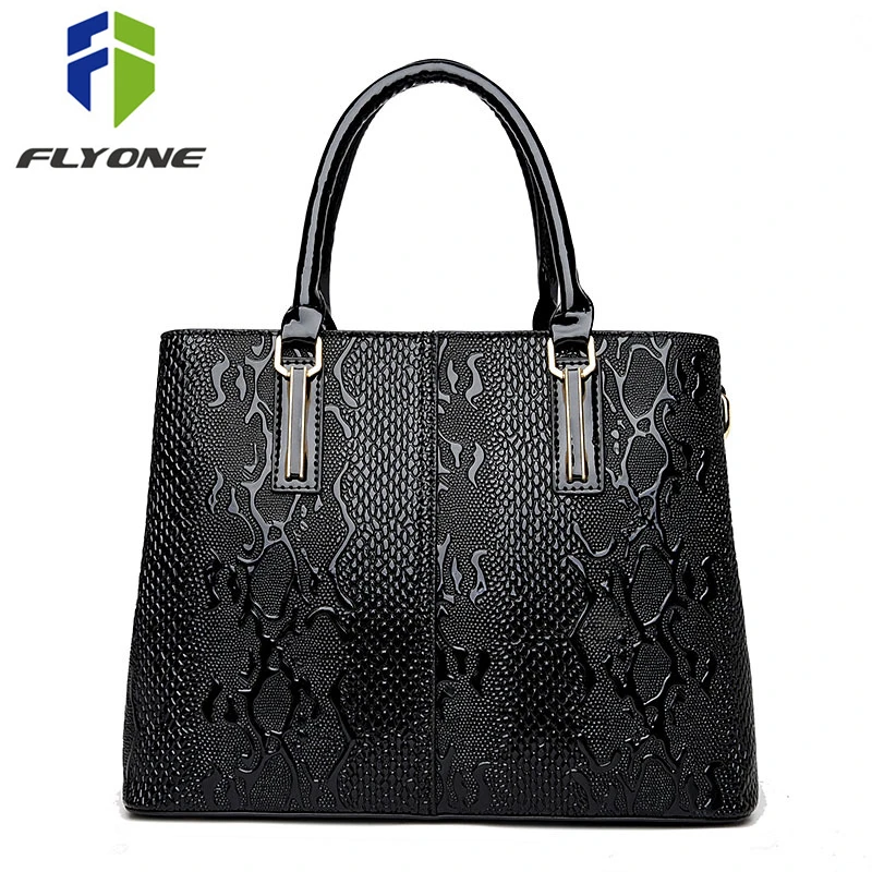 Роскошные женские сумки со змеиным узором дизайнерские на плечо кожаная сумка