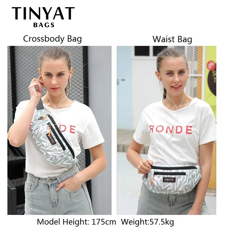 Женская поясная сумка TINYAT пояс для хранения телефона денег повседневная с