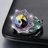 women rings purple zircon christmas horror night ring girl personality mood ring charm accessories girlfriend surprise gift