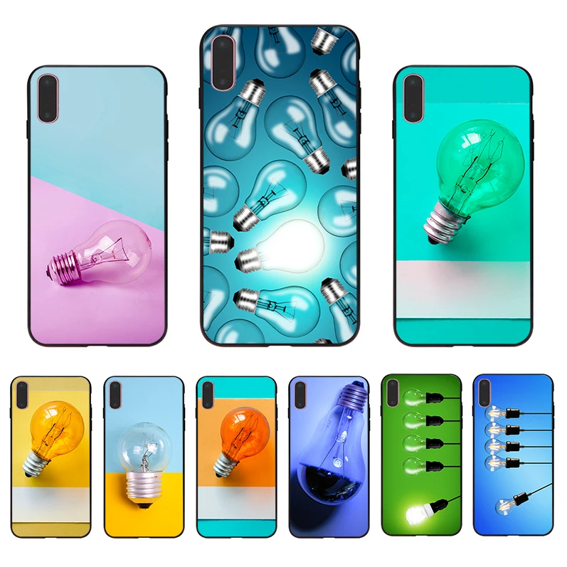 

Bulb Invention Patent Art Phone Case For iPhone 11 11Pro X XR XS Max 8 7 6 6s Plus 5s 5 SE 2020 Soft TPU Back Cover Printed Capa