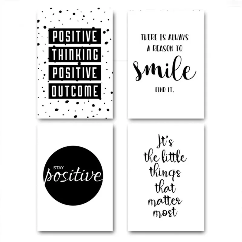 Минималистичная улыбка простая картина с цитатой мотивационный постер и принты