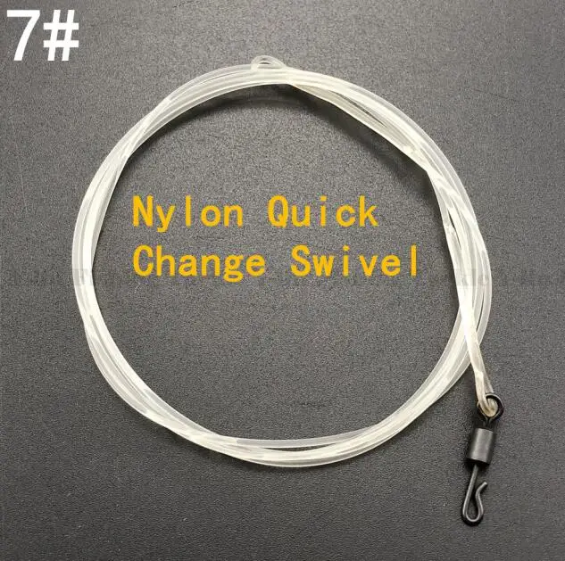 Nylon KWIK 1 м плетеная/фторуглеродная/нейлоновая леска для ловли карпа, свинцовая леска для ловли карпа с спиннером, быстросменная вертлюга, свинцовое ядро, крючок для ловли карпа - Цвет: Nylon KWIK