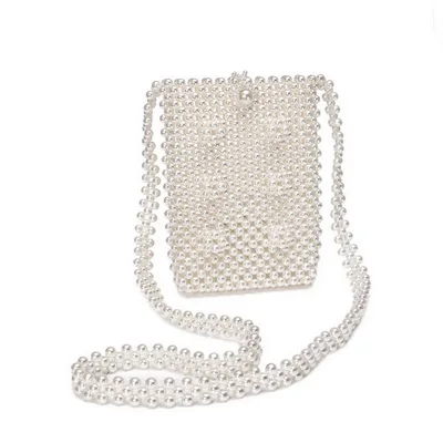 Бренд ручной жемчужные сумочки Lady beaded сумка Для женщин вечерние Винтаж сумки Ins маленькая сумка с клапаном мини сумка через плечо - Цвет: YM1655
