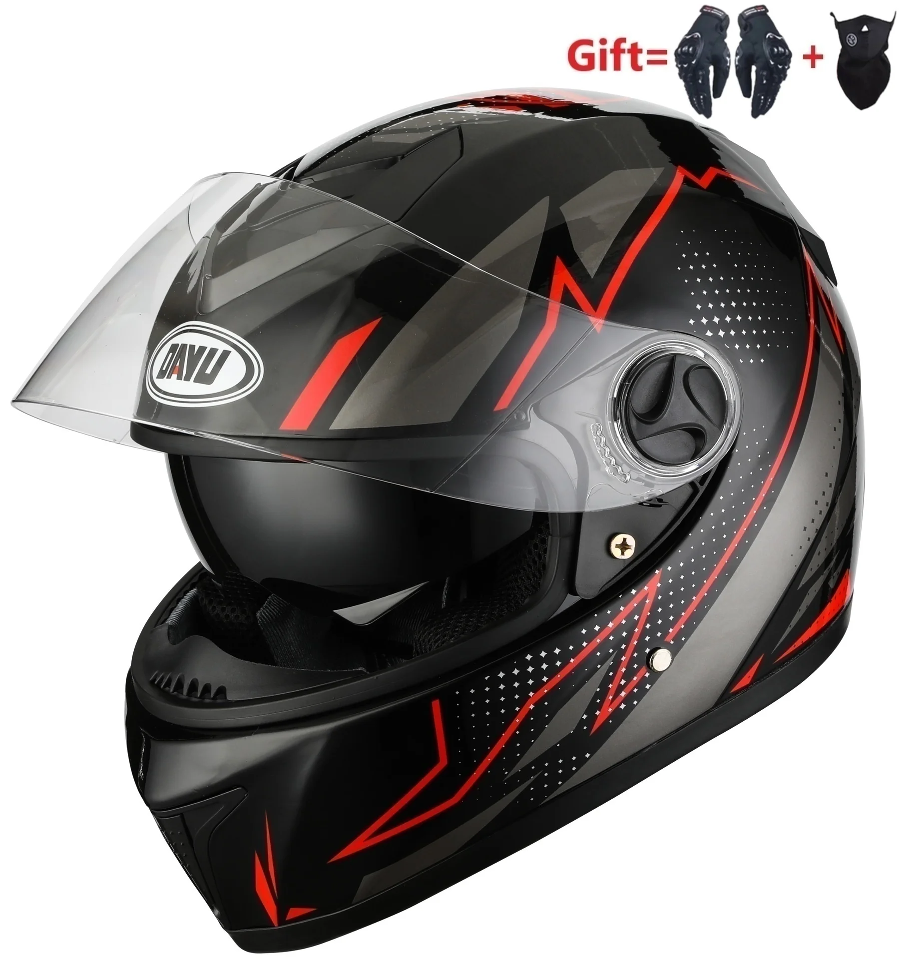 Бесплатная доставка 2 подарка мотоциклетный шлем на все лицо для взрослых