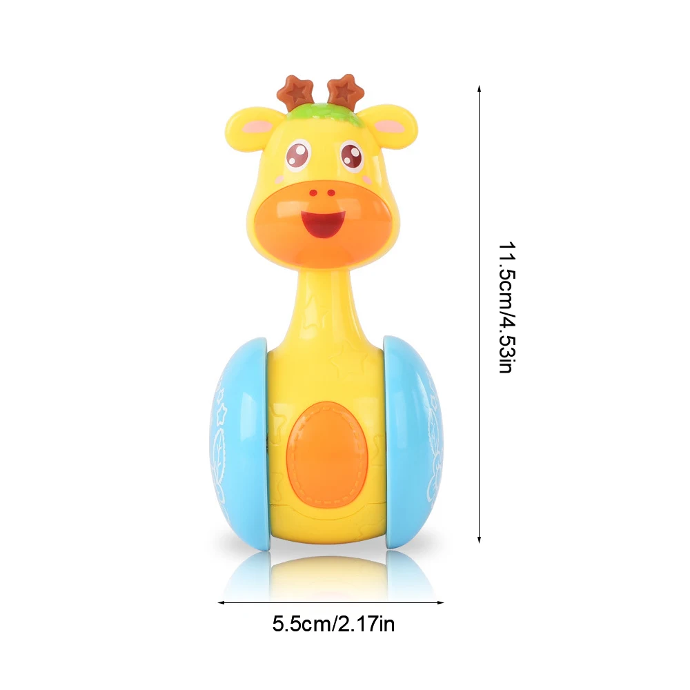 

Baby Rattles Tumbler Doll Cartoo Giraffe Sliding Rattle Deer Sweet Bell Music Roly-poly Newborn Puzzle Learning Education Toys