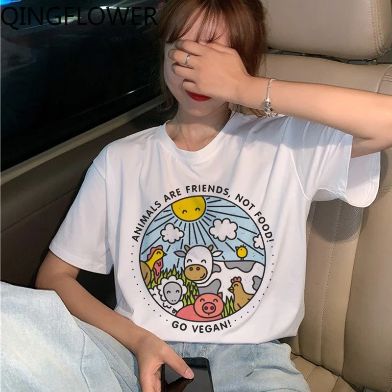 Vegan Harajuku Ullzang Футболка женская футболка с героями мультфильмов Save The Bees Kawaii